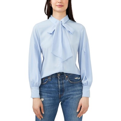 Riley & Rae Женская рабочая рубашка Camille с синим галстуком на шее, блузка-топ S BHFO 2128