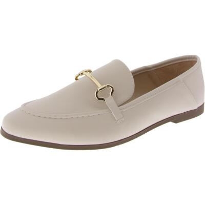 London Rag Womens Ivory Faux Leather Loafers Shoes 10 Medium (B,M) BHFO 7589