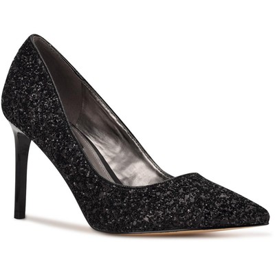 Nine West Womens Ezra Black Glitter Dressy Туфли-лодочки 9 Medium (B,M) BHFO 2256