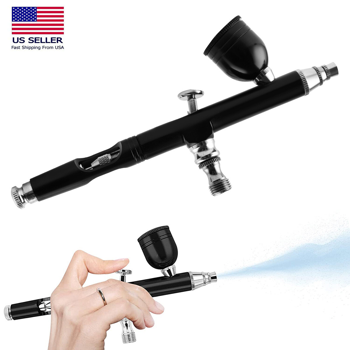 0.3mm Dual Action Airbrush Kit Air Brush Compressor Paint Spray Gun Craft Paint*