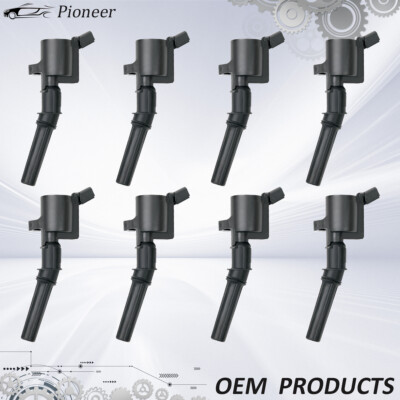 FD503 8X Ignition Coil Set For Ford F150 F250 F550 Lincoln V8 4.6L 5.4L DG508