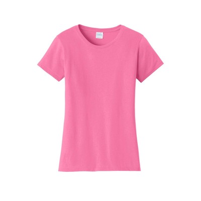 Port & Company Ladies Fan Favorite Tee NEW PINK LG