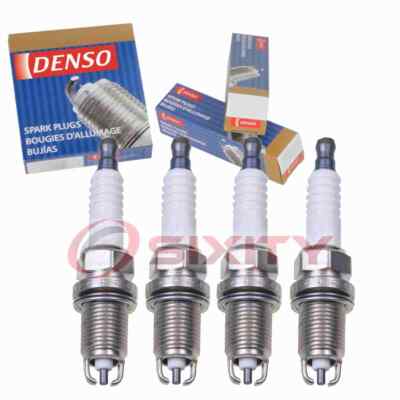 4 pc DENSO 3195 Standard Spark Plugs for K20TR11 3452 Ignition Wire vg