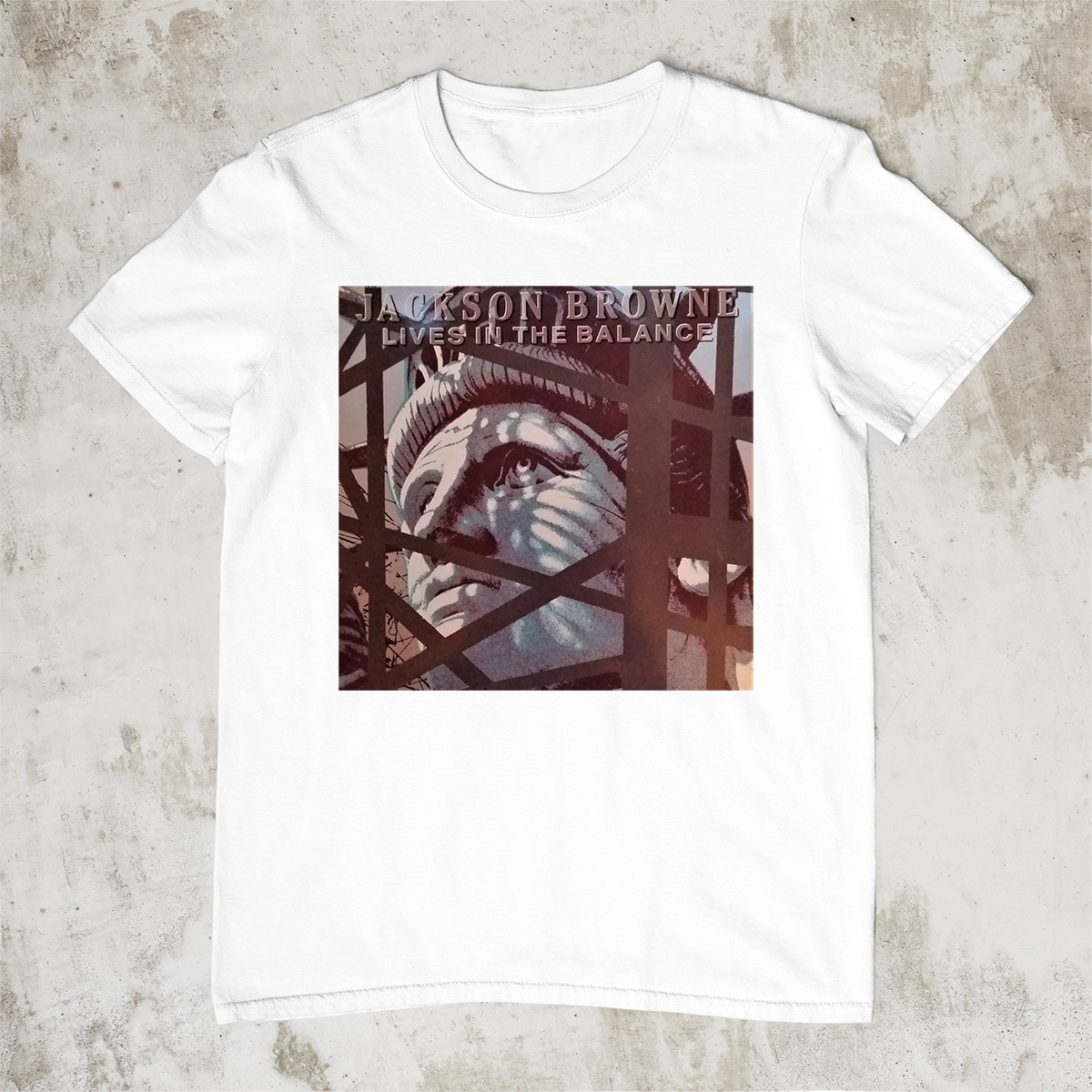 Jackson Browne Cockburn 他 Benefit シャツ Jackson Browne Lives In The B Shirt Short Sleeve White