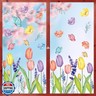 Horaldaily 67 PCS Spring Summer Window Cling Sticker, Tulip Butterfly Flower Decal for Home Party Supplies Shop Glass Display Decoration