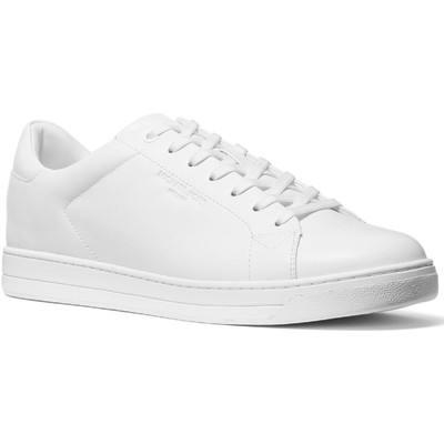

Мужские низкие модные кроссовки Michael Kors Nate из гладкой кожи на шнуровке, Optic white, Nate