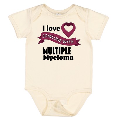 Inktastic I Love Someone With Multiple Myeloma Burgundy Heart Baby Bodysuit Care