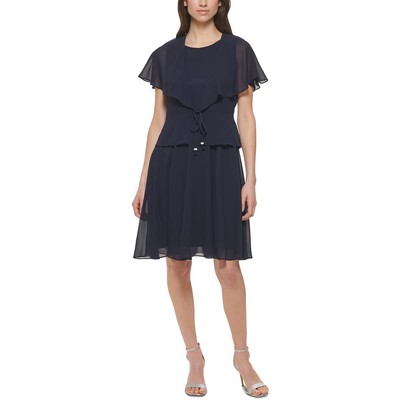 

Женское мини-платье из 2 предметов с завязками спереди Jessica Howard Petites BHFO 5376, Navy