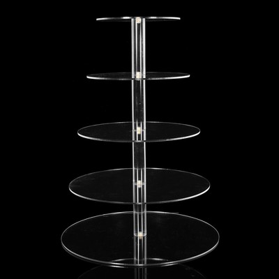 5 Tier Acrylic Cupcake Cake Stand Party Wedding Birthday Tower Display Holder