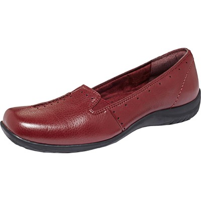 Легкие уличные женские туфли-мокасины красного цвета без шнуровки, 6 узких (AA, N) BHFO 9524