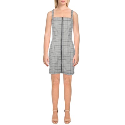 Kingston Grey Женский серый клетчатый мини-джемпер-сорочка Juniors XL BHFO 5922