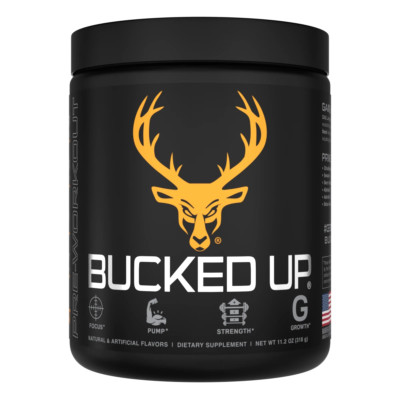 BUCKED UP PRE-WORKOUT Pump Focus Energy Endurance Strength Growth 30 Servings
