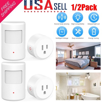 1/2 x Tuya Smart WiFi Infrared Detector Motion Sensor Human Body Induction Alarm