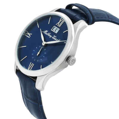Pre-owned Mathey-tissot Edmond Blue Dial Men's Watch H1886qabu