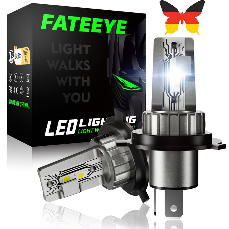 2x H4 Led Scheinwerfer Canbus Fehlerfrei 1:1 Halogen 50w 10000lm 6500k WeiÃ Dhl