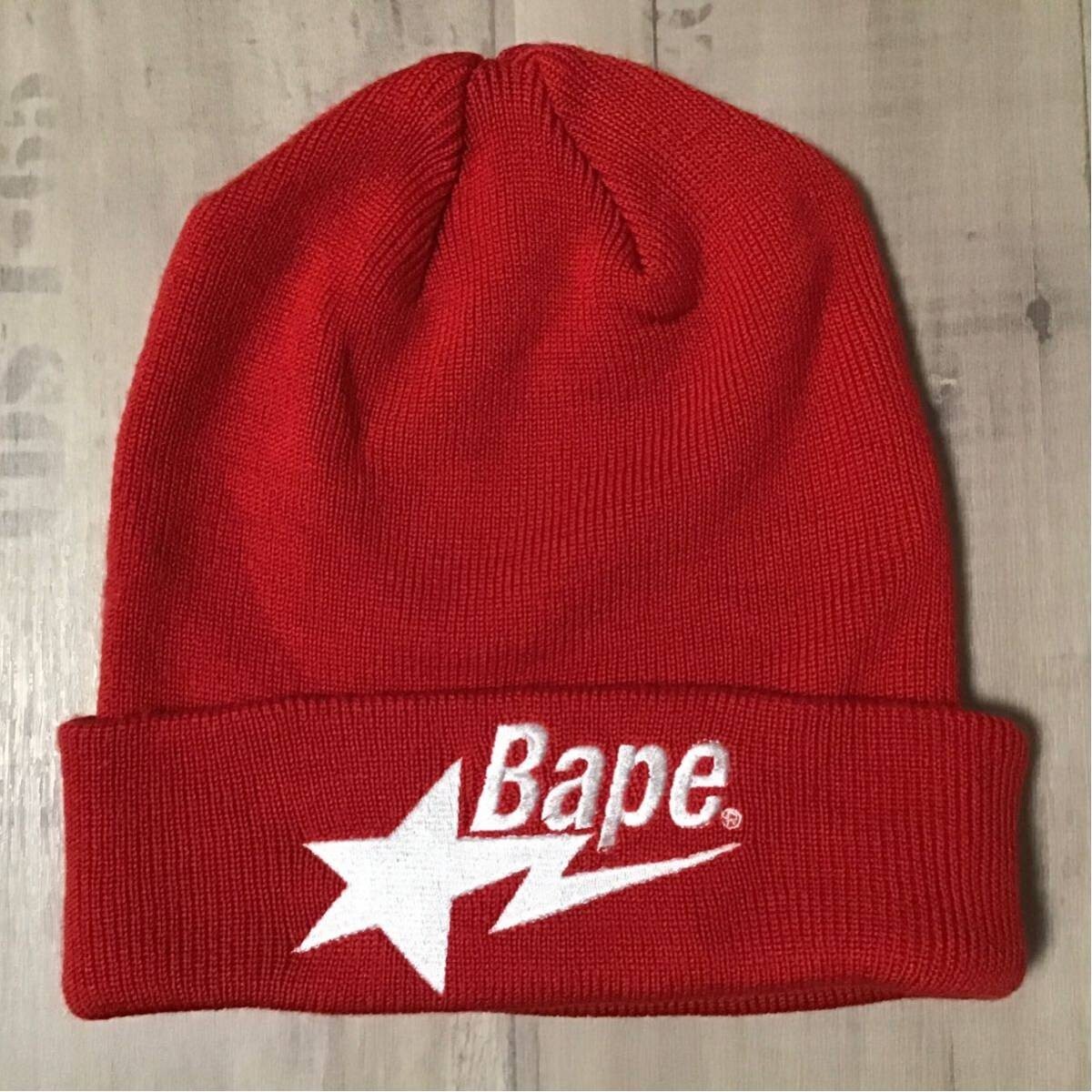 A BATHING APE TWIN STA KNIT CAP レッド $_57.JPG?set_id=880000500F