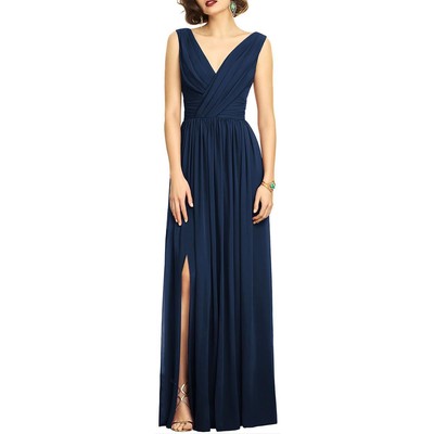 Dessy Collection by Vivian Diamond Womens Navy Evening Dress Gown 16 BHFO 2084
