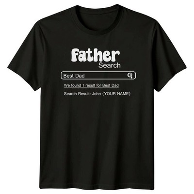 Maglietta Father Search Best Dad John Your Name Funny Dad