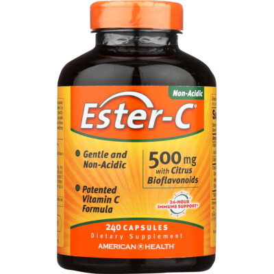 American Health Ester-C 500mg With Citrus Bioflavonoids 240 Capsules