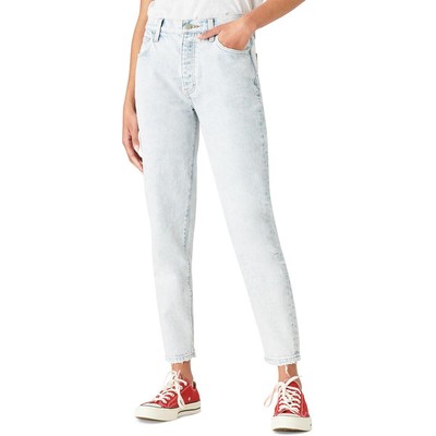 

Женские синие прямые джинсы Lucky Brand с необработанным краем и высокой талией  26 BHFO 2230, Script, 7W15484
