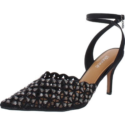 

Черные туфли на каблуке с острым носком J. Renee Kamilo, ширина 11 (C, D, W) BHFO 9188, Black/rhinestones