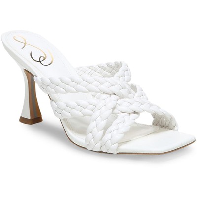 

Sam Edelman Женские туфли на каблуке Marjorie белые с ремешками 7,5 средний (B,M) BHFO 7708, White leather, Marjorie