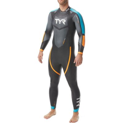 

Гидрокостюм TYR Cat 2 — мужской, Black/blue/orange