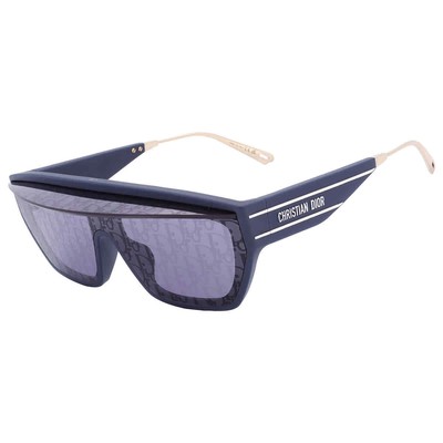 Pre-owned Dior Blue Logo Shield Men's Sunglasses Club M7u 31b8 141 Club M7u 31b8