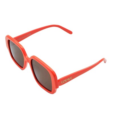 Pre-owned Loewe Brown Square Ladies Sunglasses Lw40134u 42e 54 Lw40134u 42e 54