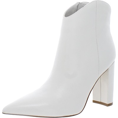 Marc Fisher Womens Lezari2 Ivory Ankle Boots Shoes 8 Medium (B,M) BHFO 4562
