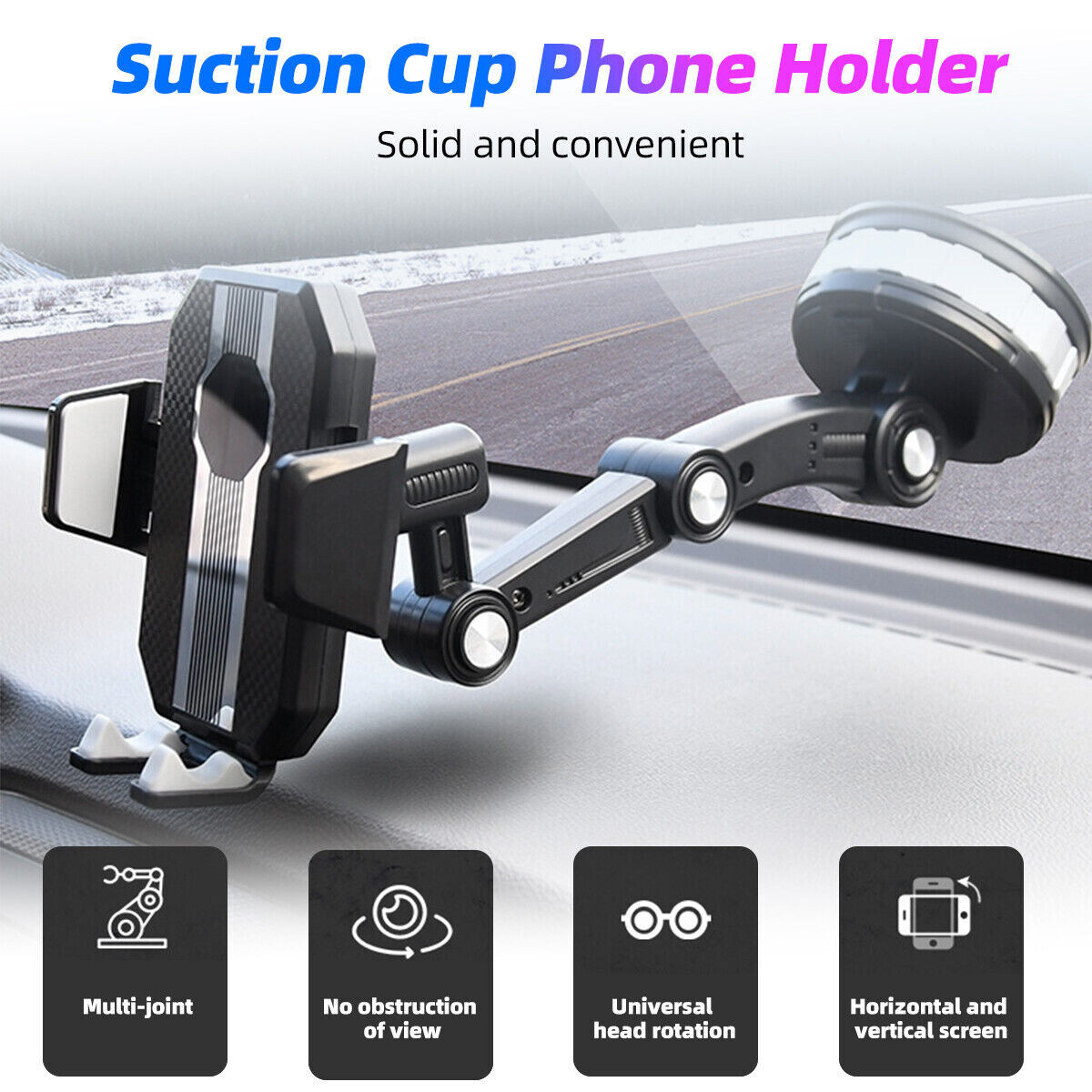 Car Truck Mount Phone Holder Stand Dashboard/Windshield For Cell Phone Universal