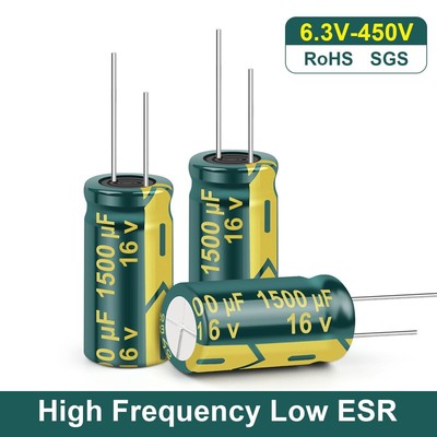 Mini Electrolytic Capacitor Aluminum High Frequency 6.3-60V 100470UF Voltage Kit