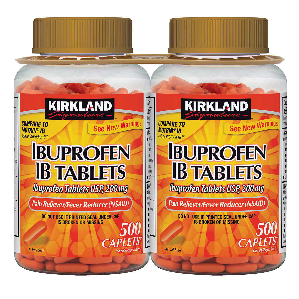 Kirkland Signature Ibuprofen IB Tablets USP 200mg Pain Fever 1000