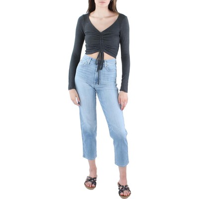 

LABIZ Женская серая блузка с длинными рукавами и рюшами  BHFO 6869, Grey