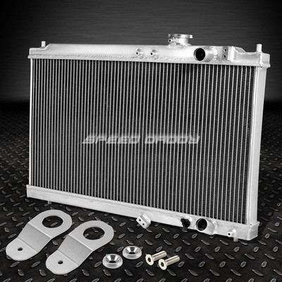 2-РЯДНЫЙ ПОЛНОСТЬЮ АЛЮМИНИЕВЫЙ ГОНОЧНЫЙ РАДИАТОР + СЕРЕБРИСТЫЙ КРОНШТЕЙН ДЛЯ 94-01 INTEGRA DB DC B18