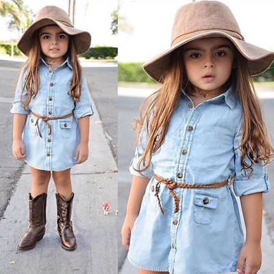 maong dress for kids