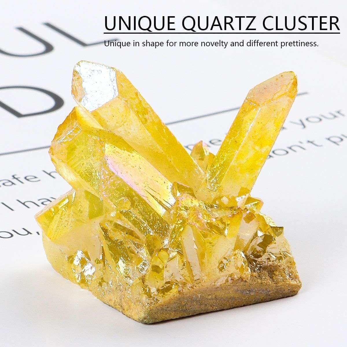 Natural Colorful Quartz Cluster Crystal Gem Stone Healing Mineral Specimen Reiki