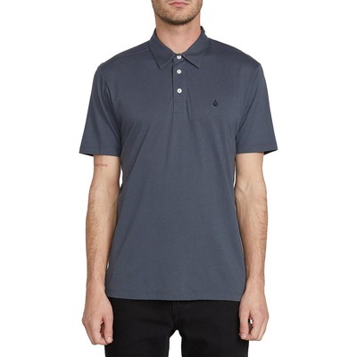 Мужская серая футболка-поло Volcom с логотипом на воротнике S BHFO 1948