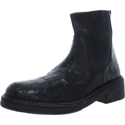 

Черные кожаные ботильоны Free People Womens Arlo 40 Medium (B, M) BHFO 2140, Black croc