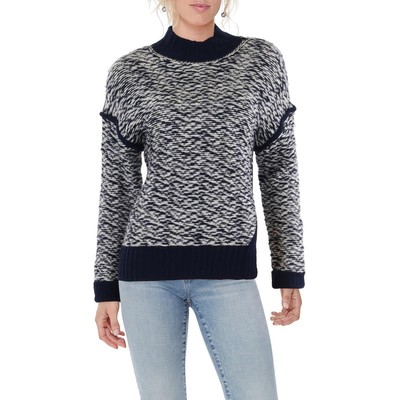 3.1 Phillip Lim Womens Navy Wool Jacquard Pullover Sweater Top XS BHFO 1881