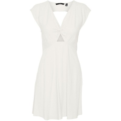 

Женское белое платье миди длиной до колена с открытой спиной Vero Moda  BHFO 7427, Snow white