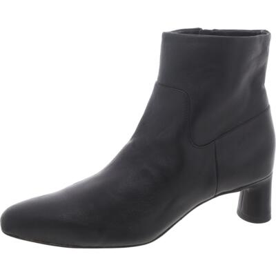 Vince Womens Faux Leather Block Heel Bootie Ankle Boots Shoes BHFO 7042