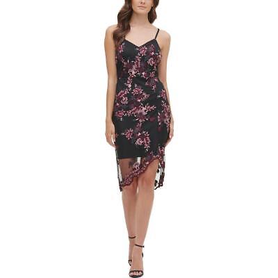 Женское кружевное коктейльное платье Guess с цветочным рисунком для вечеринок BHFO 7565