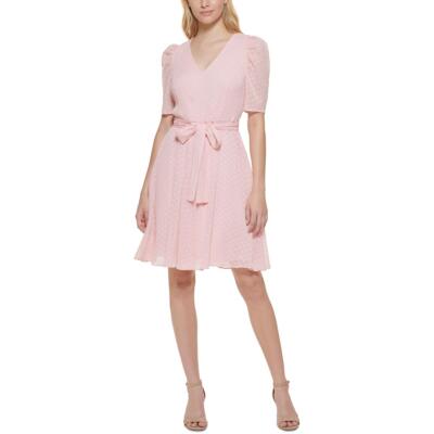 

Женское шифоновое платье Tommy Hilfiger в горошек Petites BHFO 2157, Ballerina pink