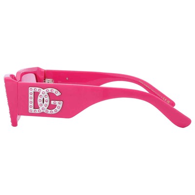 Pre-owned Dolce & Gabbana Dolce And Gabbana Pink Rectangular Ladies Sunglasses Dg4447b 326284 53