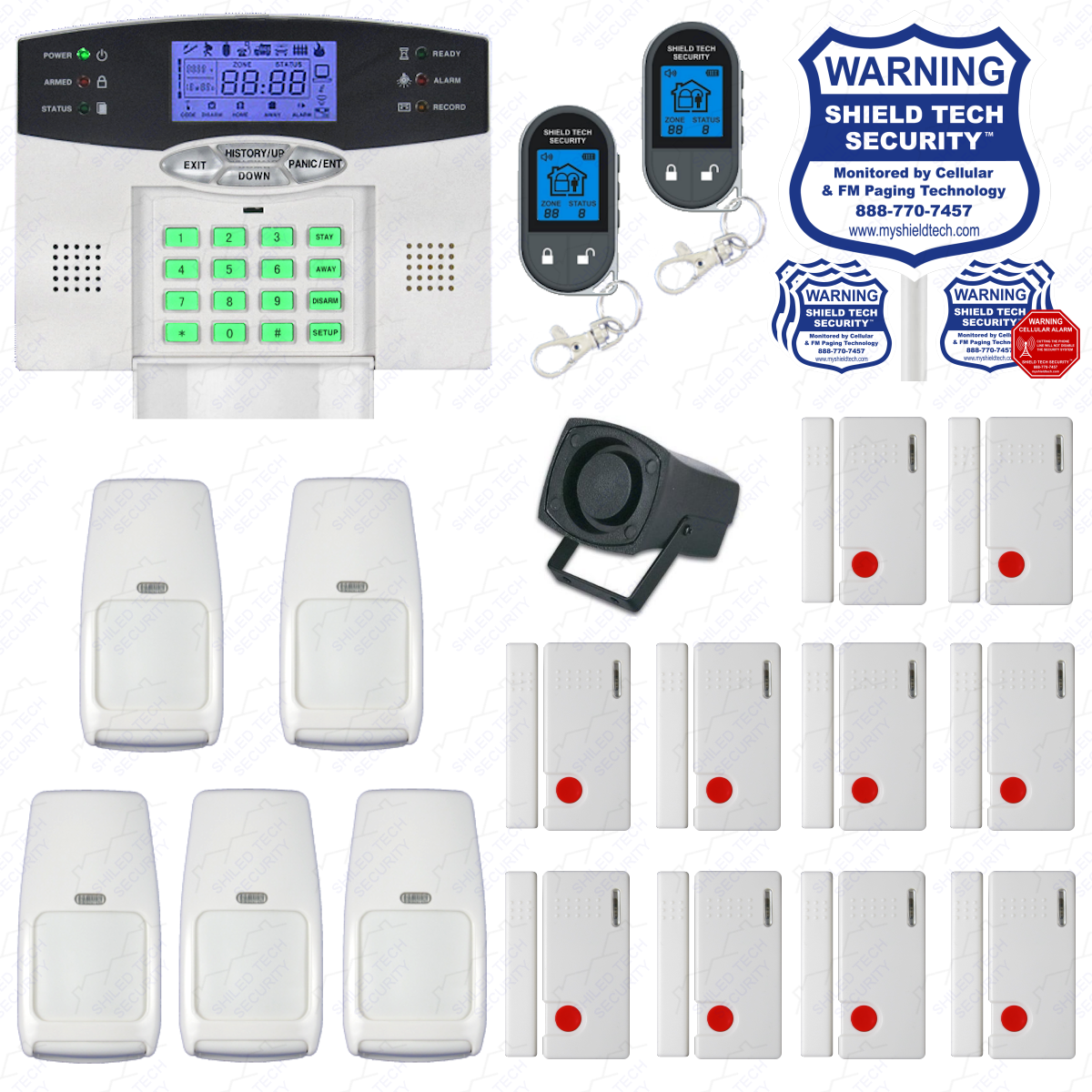 ️ Wireless Home Security System 2Way LCD Remote Burglar Alarm VOIP