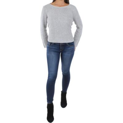 Женская серая рубашка из тенселя Eileen Fisher, пуловер, свитер, топ Petites PL BHFO 9424