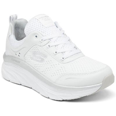 

Skechers Womens DLux Walker-Infinite Motion Walking Shoes 11 Medium (B,M) 9989, White/silver