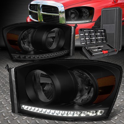 ДЛЯ ГРУЗОВИКА DODGE RAM 06-09 СВЕТОДИОДНЫЕ УГЛОВЫЕ ФАРЫ DRL С ЯНТАРНЫМ ОТТЕНКОМ + НАБОР ИНСТРУМЕНТОВ