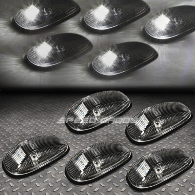 ДЛЯ 99-01 DODGE RAM BR/BE 5ШТ ЧЕРНЫЙ КОРПУС БЕЛЫЙ СВЕТОДИОДНЫЙ ХОДОВОЙ ФОНАРЬ НА КРЫШЕ КАБИНЫ